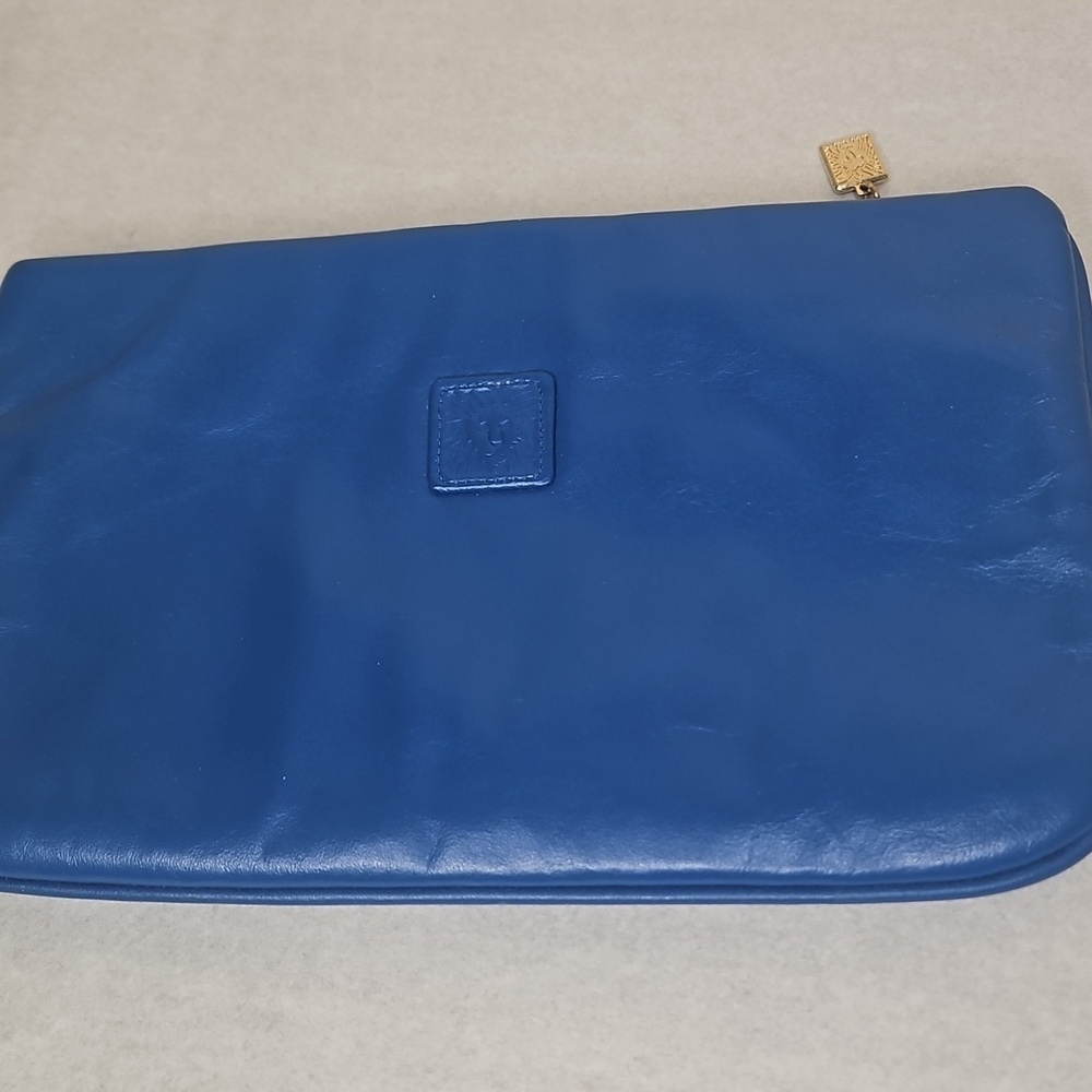 ANNE Klein Clutch Bag By Calderon Blue EUC 6.5 x 12 - Picture 9 of 9